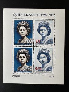 £0€ 2022 - Sheet Small Bow 'Queen Elizabeth II' Matej Gabris-