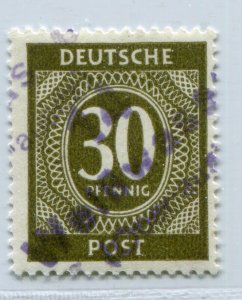 GERMANY SOVIET ZONE HOP BEZIRKSHANDSTEMPEL BEZIRK 14 RARE I p II MNH 176