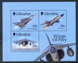 1999 Gibraltar Wings Of Prey Mini Sheets SGMS889 Unmounted Mint