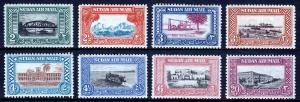 SUDAN — SCOTT C35-C42 (SG 115-122)— 1950 AIRMAIL PICTORIAL SET— MLH — SCV $27.00