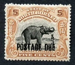 North Borneo SGD57 5c opt at foot Post Due M/M Cat 11 Pounds