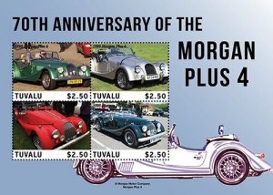 Tuvalu 2020 - Morgan Plus 4 Car - Sheet of 4 Stamps - MNH