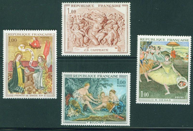 FRANCE Scott 1273-6 MNH** 1970 ART stamp set CV$3.40