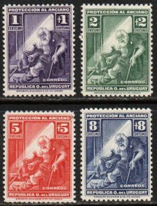 Uruguay Sc #B1-B4 Mint Hinged
