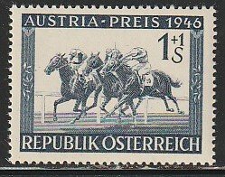 1946 Austria - Sc B182 - MNH VF - 1 single - Race Horses