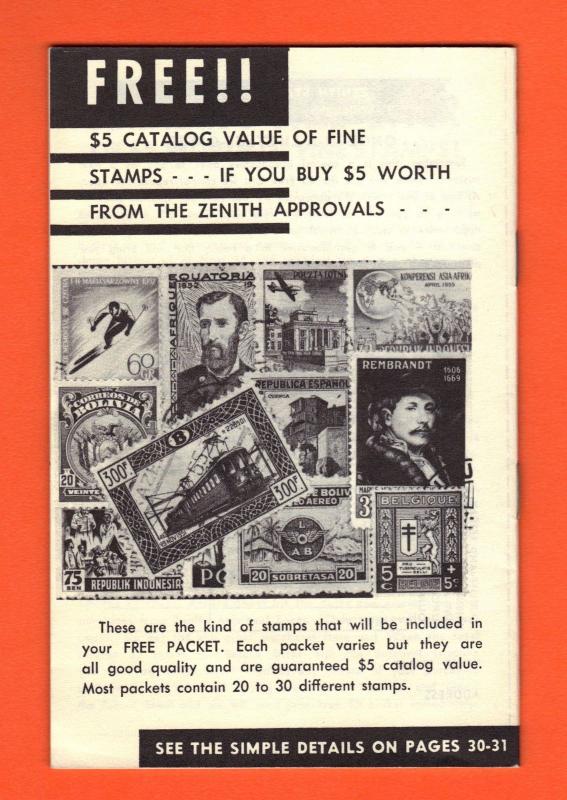 Vintage - 1960s Era - Mystic and 1962 Zenith Stamp Catalog & Supplies Booklets