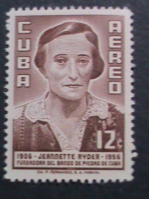 ​CUBA 1957 SC#C163  JEANETTERYDER MINT VERY FINE 65 YEARS OLD STAMP
