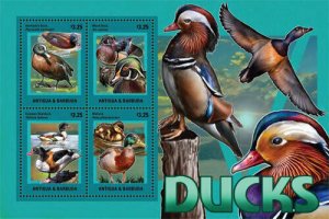 Antigua and Barbuda - 2015 Ducks Sheet of 4 - MNH