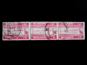 BANGLADESH - SCOTT#85 - STRIP 3 - USED - CAT VAL $45.00