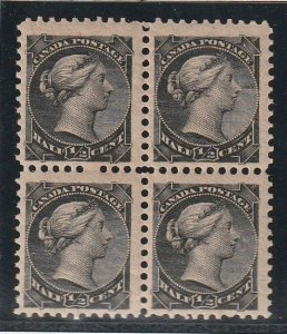 Canada Sm Queen #34 Block of Four Mint NH (~2185)