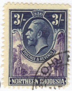 Northern Rhodesia #13 used 3/- king