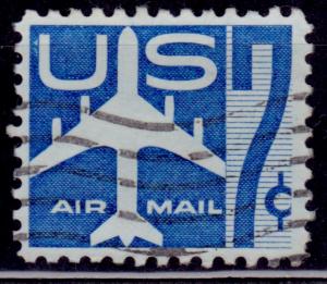 United States, 1958, Silhouette of Jet Airliner, 7c, Scott# C51, used