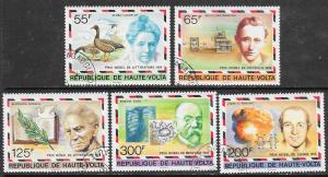 Burkina Faso #440-444  Famous People (U) CV $2.45