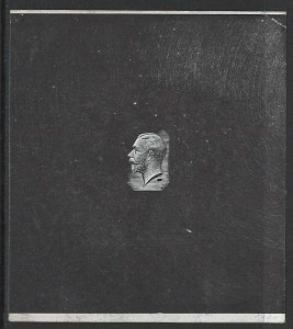 GB 1912 Medal head die proof between stages 1a & 1b, diagonal line between