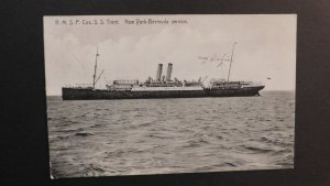 1900s Ship Postcard Cover To Montreal Canada RMSP Co SS Trent New York Bermuda