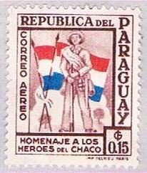Paraguay C234 MLH Soldier and flags 1957 (BP30811)