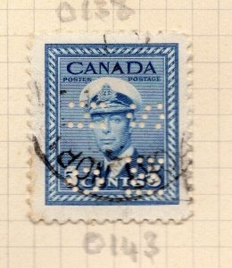 Canada 1942-43 War Effort Issue Fine Used 5c. Hole Punched NW-217541