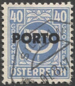 AUSTRIA 1946 AMG Postage Due  Sc J199  40g Used  F-VF