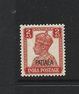 India - Patiala state Scott 108 Mint NH    2as George VI issue