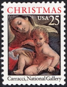 SC#2427 25¢ Madonna & Child Single (1989) MNH