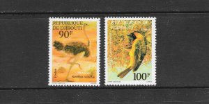 BIRDS - DJIBOUTI #462-3  MNH