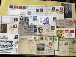 Germany 22 interesting  postal stamps card items Ref A584