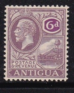 Album Treasures Antigua Scott # 52 6p George V St B Harbor Mint with Hinge-