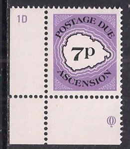 Ascension 1986 QE2 7p Postage Dues SG D4 MNH ( G733 )