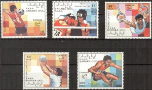 Sahara OCC. R.A.S.D.  1991 Olympics Games Barcelona 1992 Set of 5 MNH