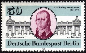 Germany Berlin 1981 MNH Stamps Scott 9N460 Art Architecture Gontard