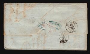 France 1855 Letter Cover / Lyon CDS - Z15695