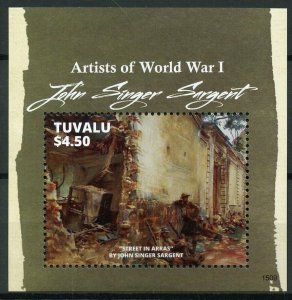 Tuvalu Stamps 2015 MNH John Singer Sargent WWI WW1 Artists Military Art 1v S/S