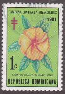 Dominican Republic RA90 Turnera Ulmifolia 1981