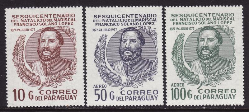 Paraguay #1752-54 F-VF Mint NH ** Marshal Lopez