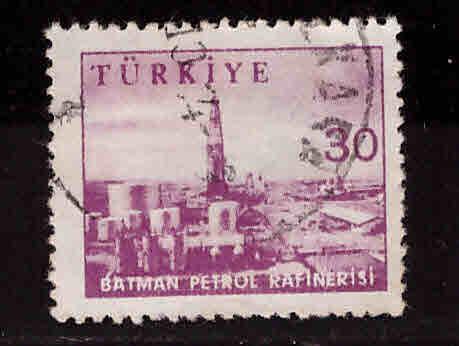 TURKEY Scott 1448 Used Batman Oil Refinery stamp