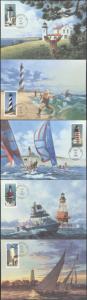 #2470-74 Lighthouses Maxi FDC Set