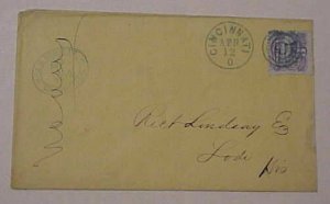 US #114 CINCINNATI APRIL 1870