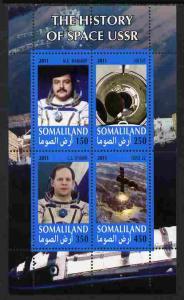 Somaliland 2011 History of Space - USSR #12 perf sheetlet...