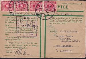 NEW ZEALAND FORCES IN EGYPT 1940 censor honour cover airmail to NZ.........8984