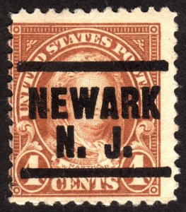 1923, US 4c, Used, Newark precancel, Sc 556
