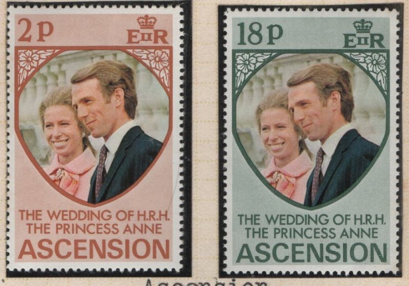 ASCENSION, 177-178, MHN, 1973 Princess Anne's wedding issue