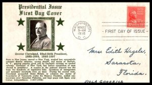 1938 Presidential Series Prexy Sc 827-38b with Crosby real photo cachet (DP