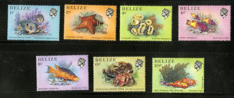 BELIZE 699-705 (PARTIAL SET) MNH SCV $5.70 BIN $2.75 MARINE LIFE