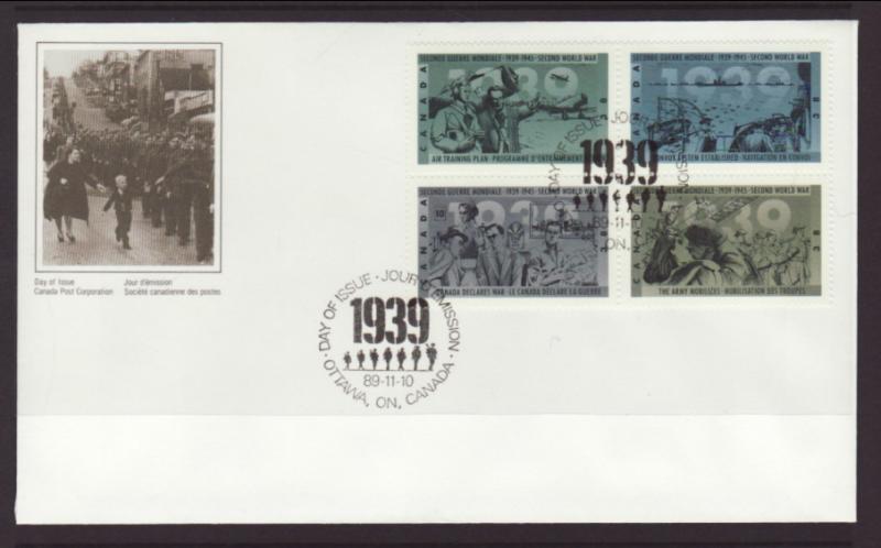 Canada 1263a Anniversary WWII Canada Post U/A FDC