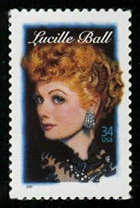 2001 Lucille Ball Single 34c. Postage Stamp - Sc# 3523 - MNH,OG cx696