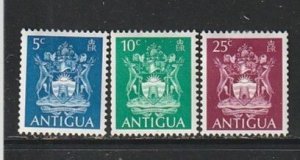 1970 Antigua - Sc 228-30 - MH VF - 3 single - Coat of Arms (upright wmk)