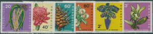 Rwanda 1968 SG261-266 Flowers (6) MNH