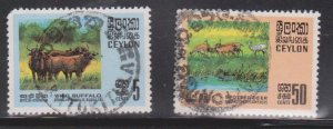 CEYLON Scott # 439, 441 Used - Animals