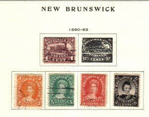 New Brunswick 5 diff  mint hinged and used cat $ 178.00