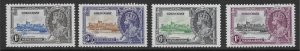 Gold Coast Silver Jubilee Set of 1935, Scott 108-111 MH